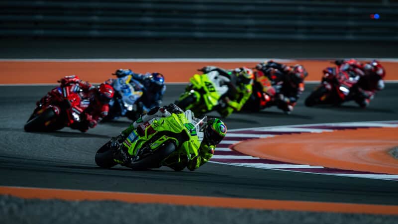 Franco Morbidelli leads in the 2025 MotoGP Qatar Grand Prix