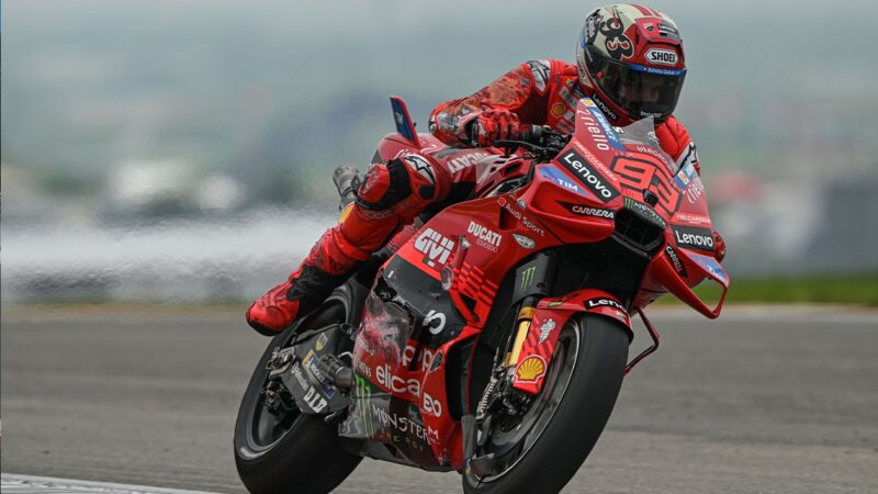 Marc Marquez on Ducati in 2025 MotoGP US Grand Prix