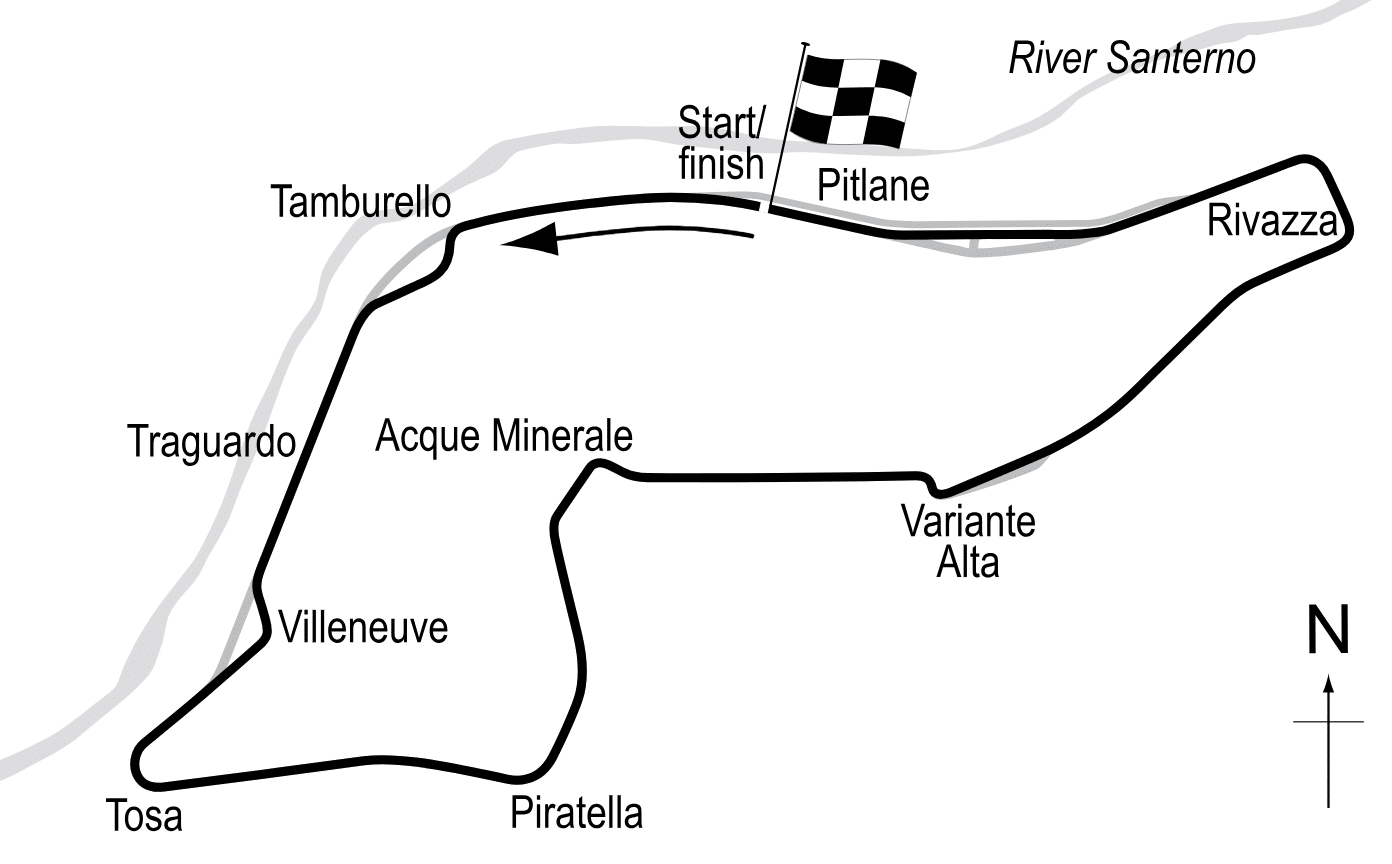 Imola circuit map
